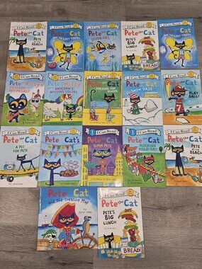Pete The Cat Childrens Book Lot Of 17 I Can Read Paperback Stories By James Dean